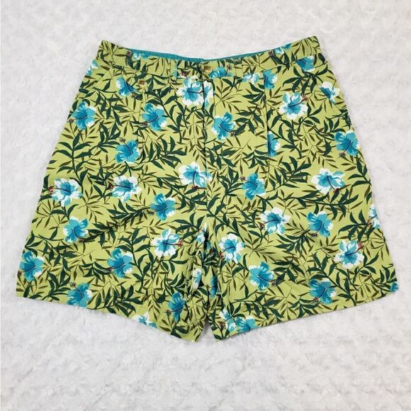 Vintage 90s Tropical print floral shorts - Picture 1 of 8